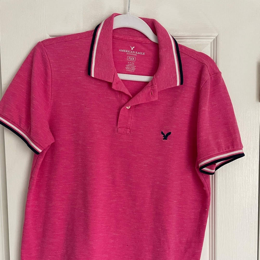 American Eagle AE 🐣 Easter- Men’s Tech Golf Polo shirt- NWOT